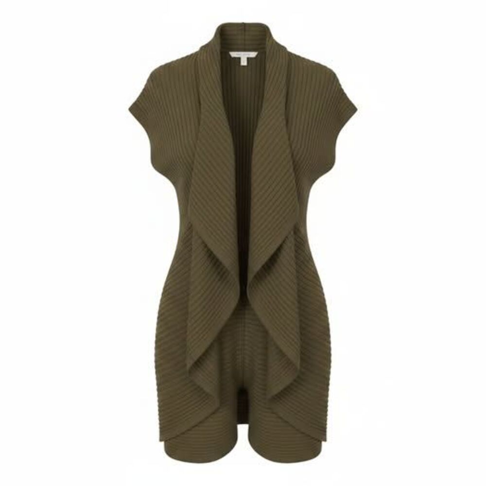 Cato Women’s Large Long Sweater Vest Olive Brown Layering Piece